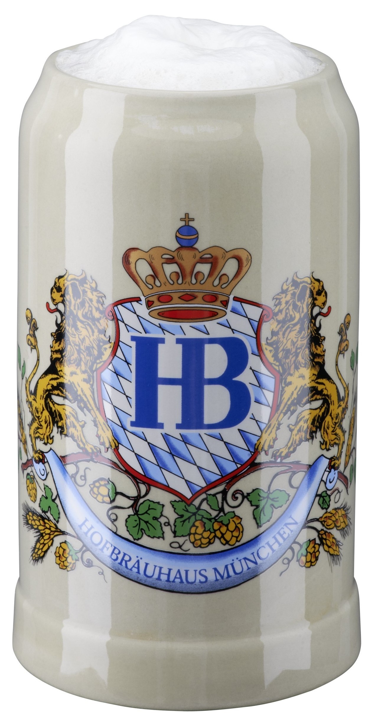HB Bayrisch Glatt 1 Liter Löwendekor o.ZD