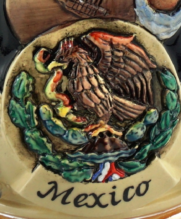 Mexiko Krug 1/2 Liter mit Zinndeckel